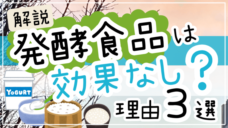 発酵食品は効果なし